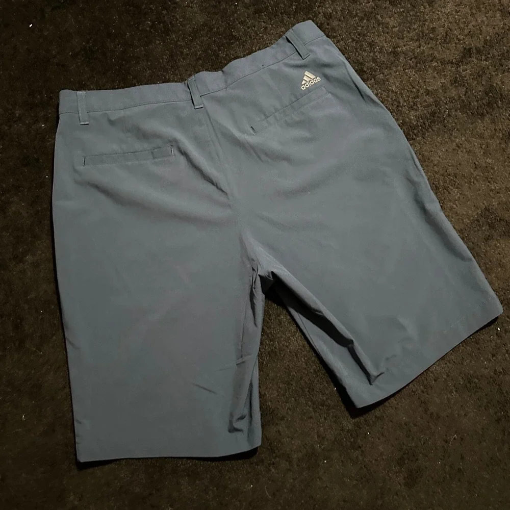Adidas Shorts Mens Size 34 Primegreen Golf‎ Flat Front Blue Performance Stretch